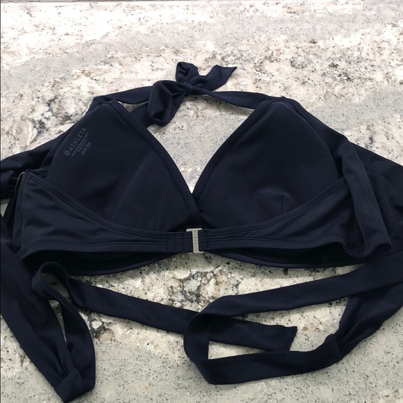 ATHLETA Bra Cup Wrap Bikini Top ~ 40D-DD ~ Navy - Picture 7 of 8